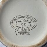 Porcelain coffee set, Luneville faiencerie, Regency model