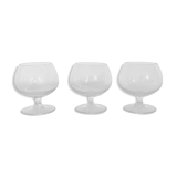 3 cognac glasses
