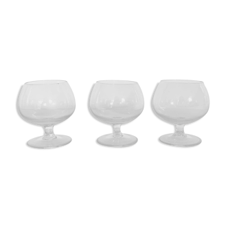 3 cognac glasses