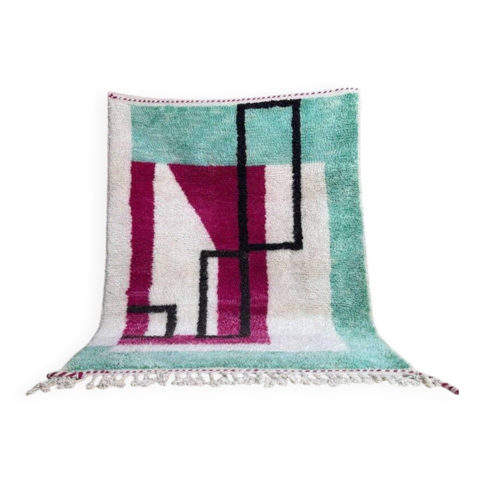 Authentic handmade Berber rug, size 140/260 cm.