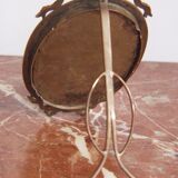 Table with frame in style gilt bronze Louis XVI 12x20cm mirror