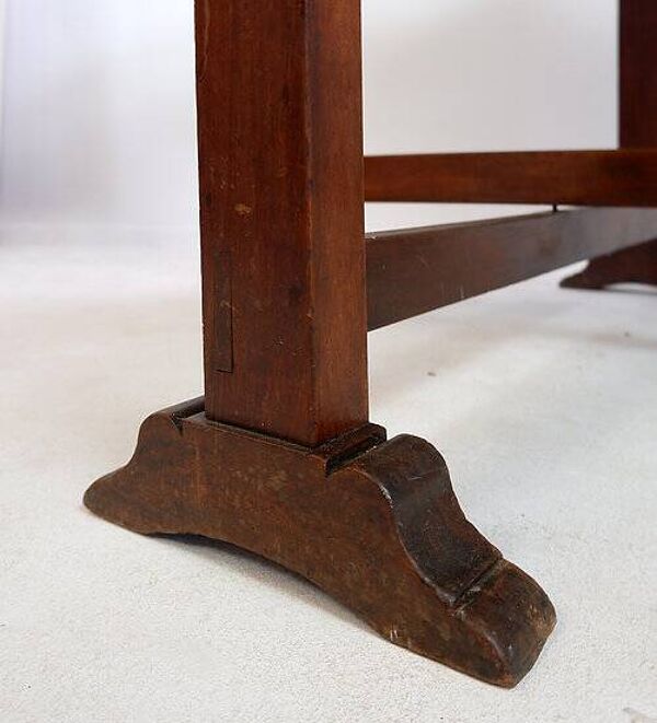 Table de vigneron pliable en chêne massif - Ø 110,5cm