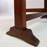 Foldable winemaker's table in solid oak - Ø 110.5cm