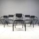 Set of 6 Post modern dining chairs, 1980s