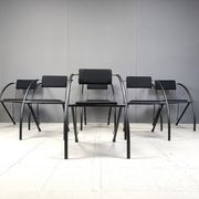 Set of 6 Post modern dining chairs, 1980s