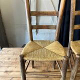 Lot of 6 straw chairs from the end of the 19th century