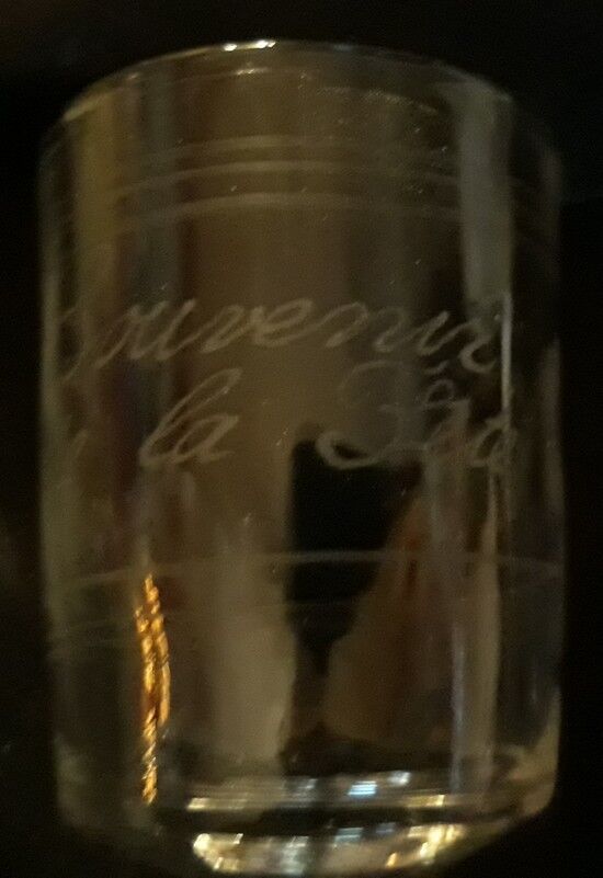 6 wine glasses "Souvenir de la Fête" early XXth