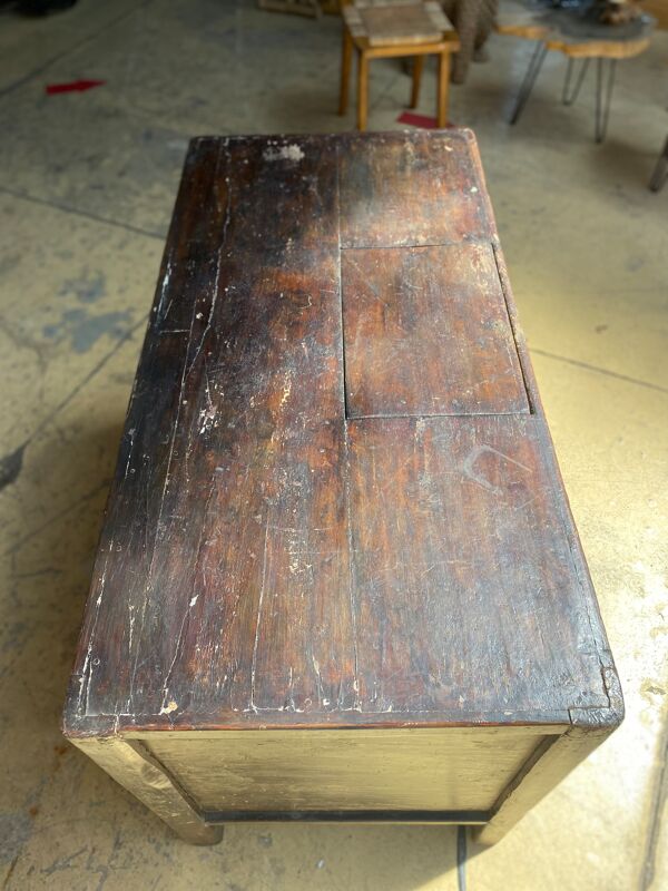 Coffre bois mongole fin 19eme