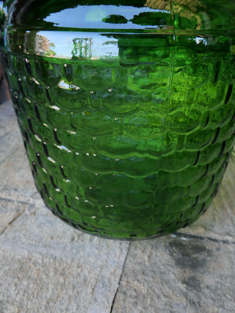 Demijohn glass recycles green basket fir way