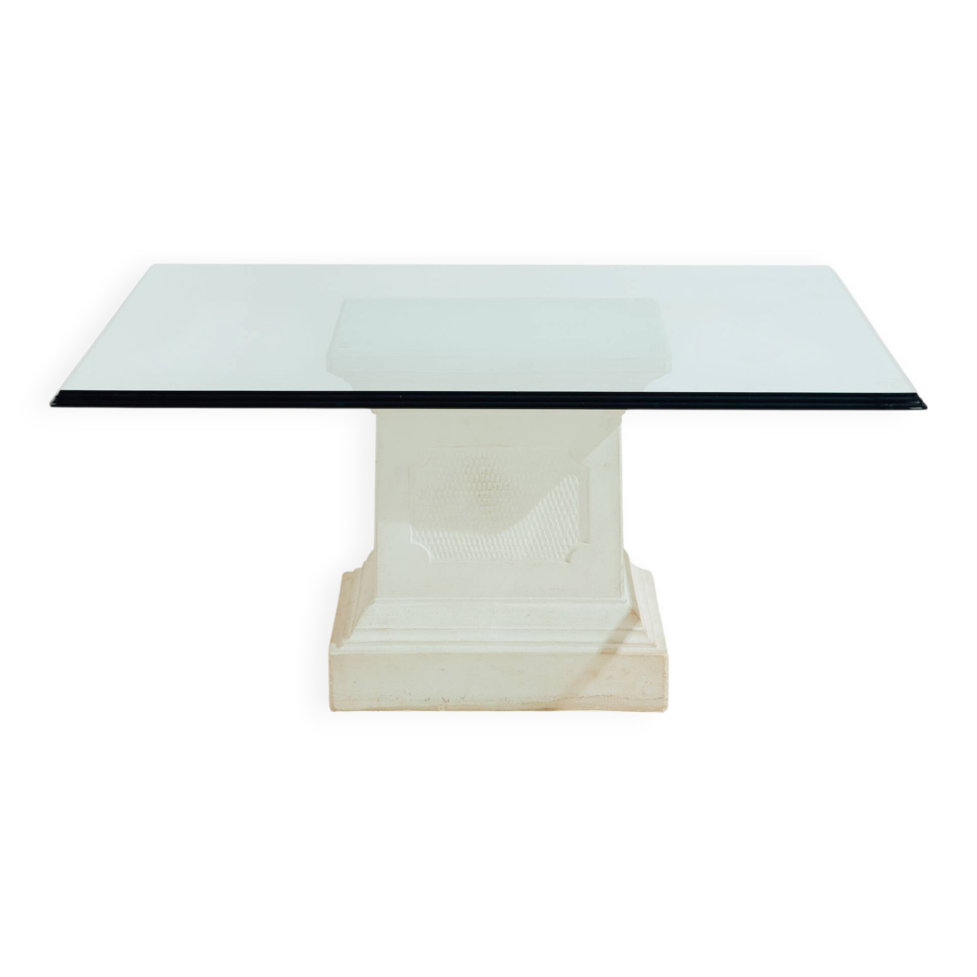 MK10238 Glass and concrete coffee table