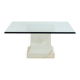Table basse en verre et béton
