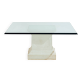 Table basse en verre et béton