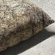 Vintage Togo pouf in brown Liberty print velvet with floral pattern by Ligne Roset (rare)