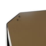 Table basse Belgo Chrome avec bande dorée 23KT