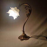 Flower gilded bronze lamp