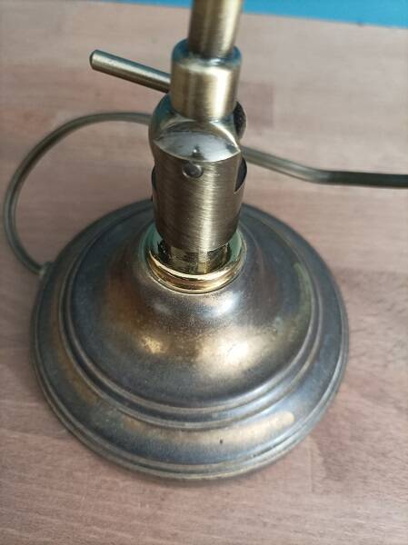 Loft bedside desk lamp patinated gold metal