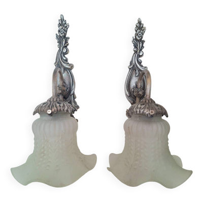 Paires d’appliques art déco, luminaires anciens