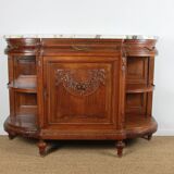 Half-moon shaped serving trolley