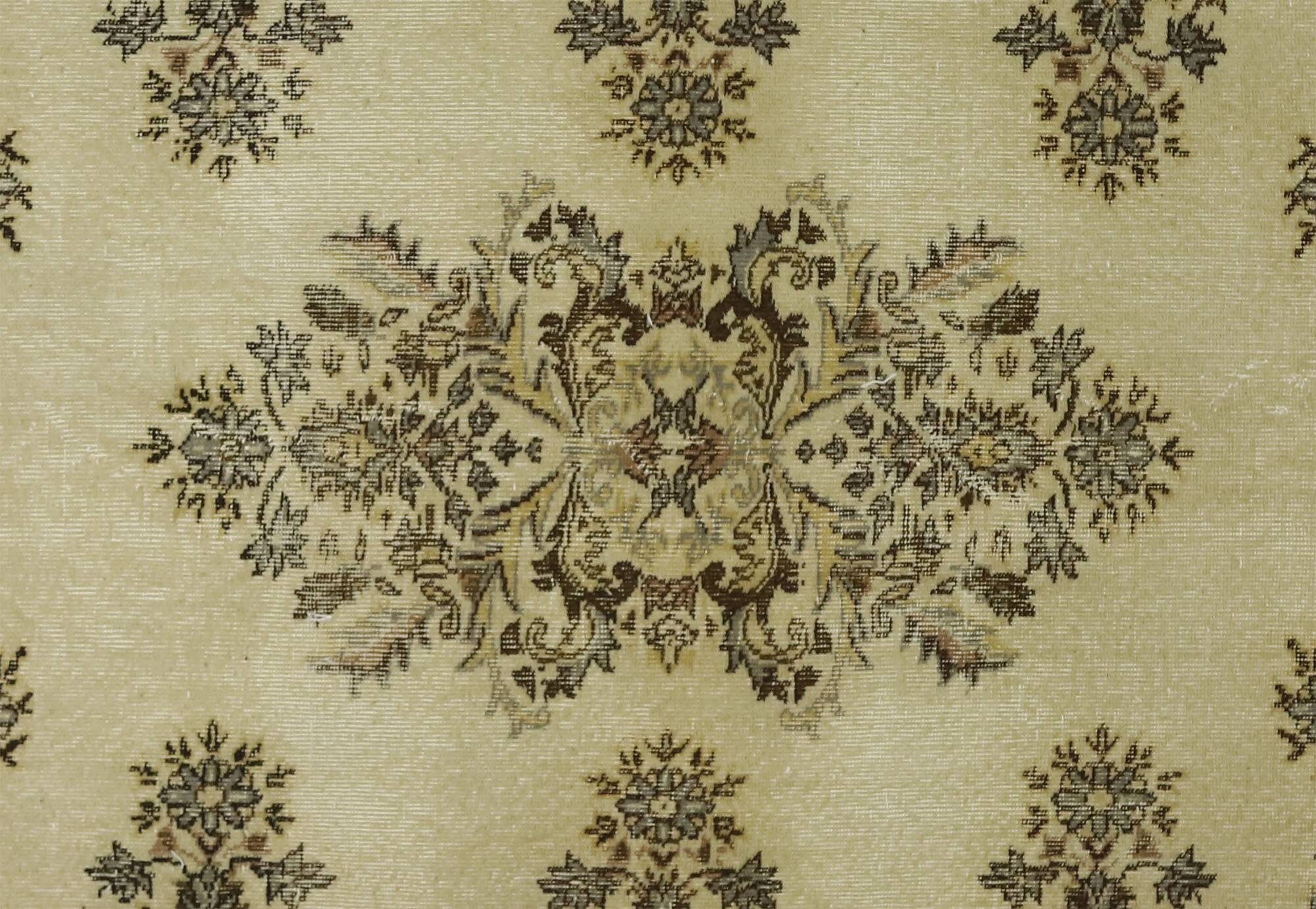 Vintage Turkish Carpet Floral Beige Brown 280 x 161 cm