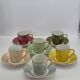 Set of 6 multicoloured moka cups in Limoges fine porcelain.