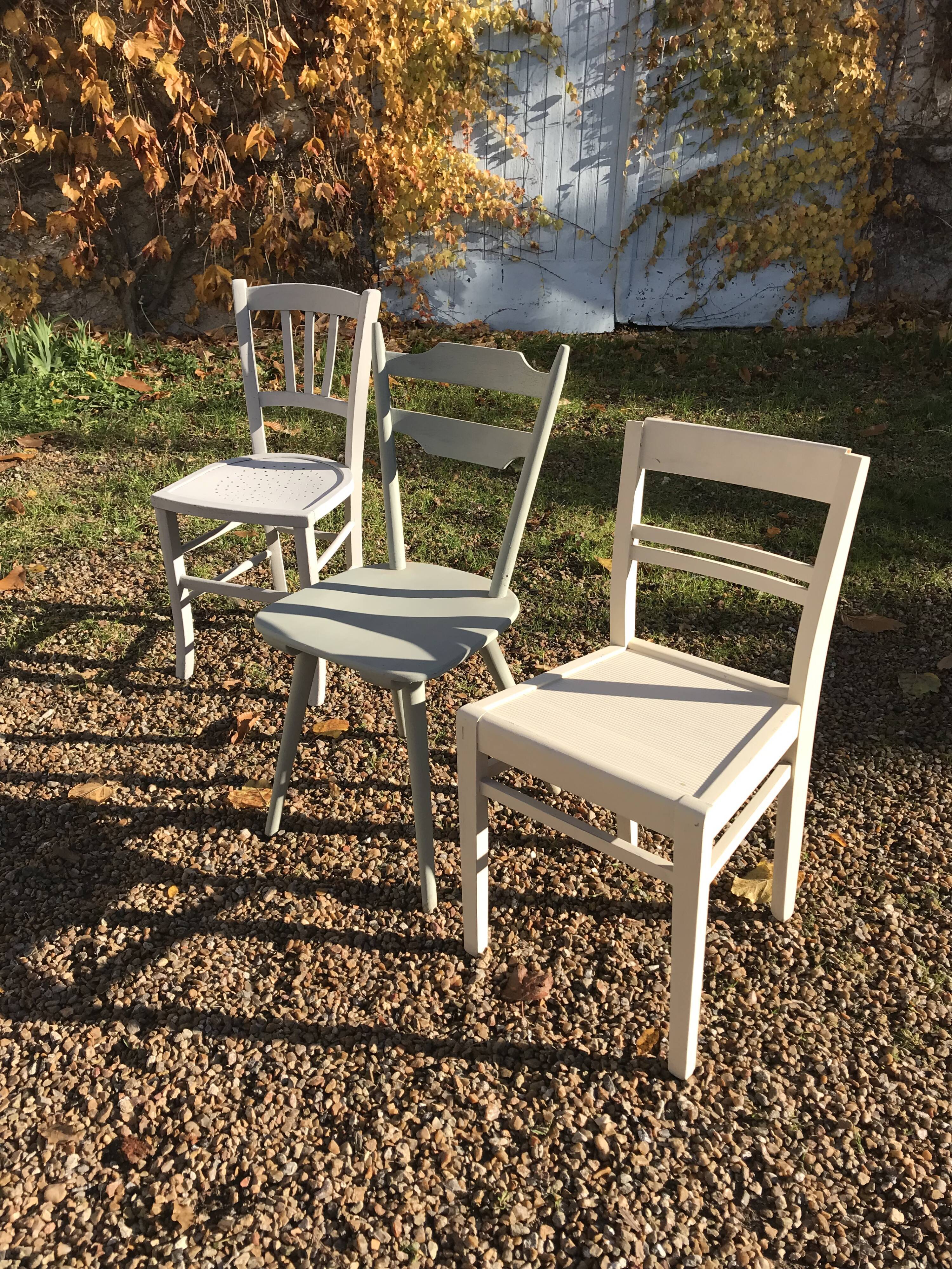 Set of mismatched chairs