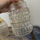 Pair of vintage electrified glass wall lamps