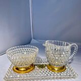 Gold-plated Bohemian crystal coffee set – 1960s/1980s