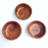 Lot of three precious wooden cups of thuya