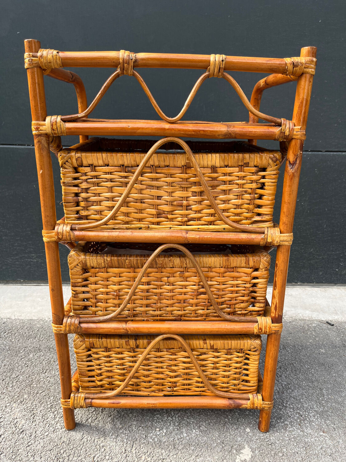 Rattan chest of drawers
