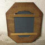 Octagonal bamboo mirror