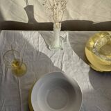 Set of 6 modern yellow dessert plates D19