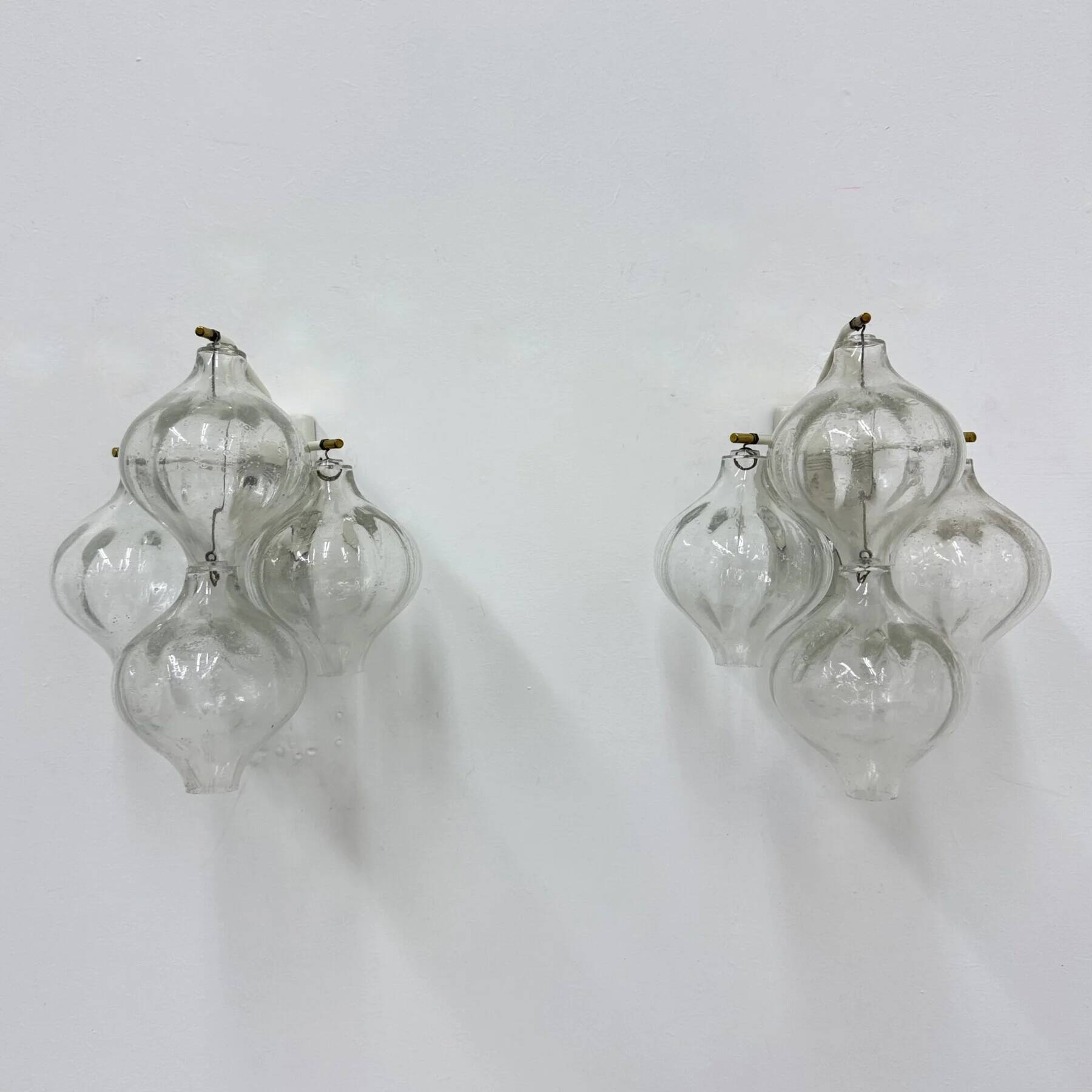 Tulipan glass sconce by Kalmar, Austria, 1960s