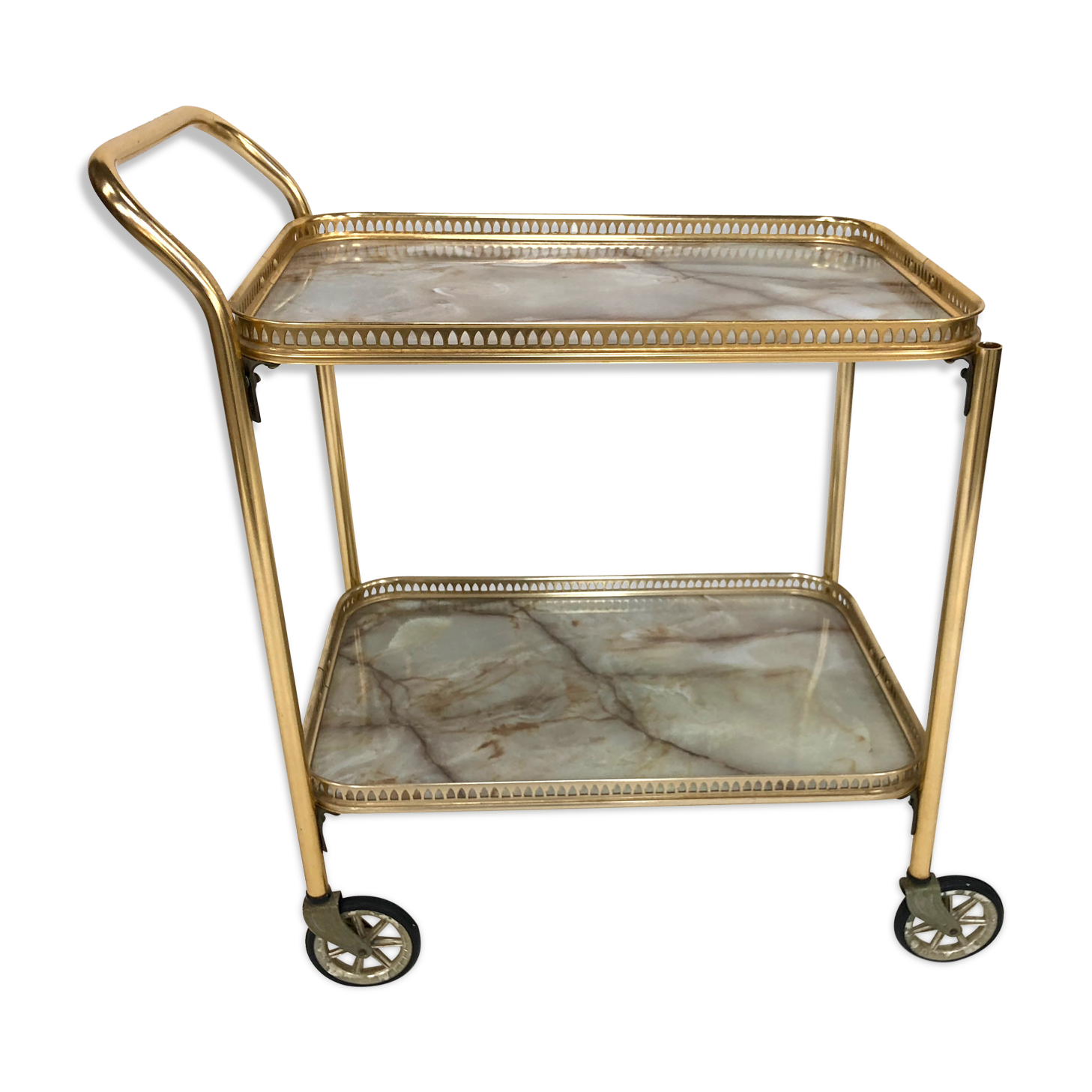 Brass Regency style serving table