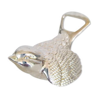 Bottle opener stripper bird silver metal