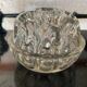 Gallia Art Deco glass and silver metal flower stand
