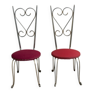 Paire de chaises dorées