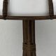 Bamboo rattan mushroom table lamp, Dutch 1970s
