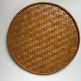 With lid rattan basket