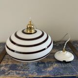 Vintage patterned opaline pendant lamp