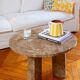 Beige marble round table