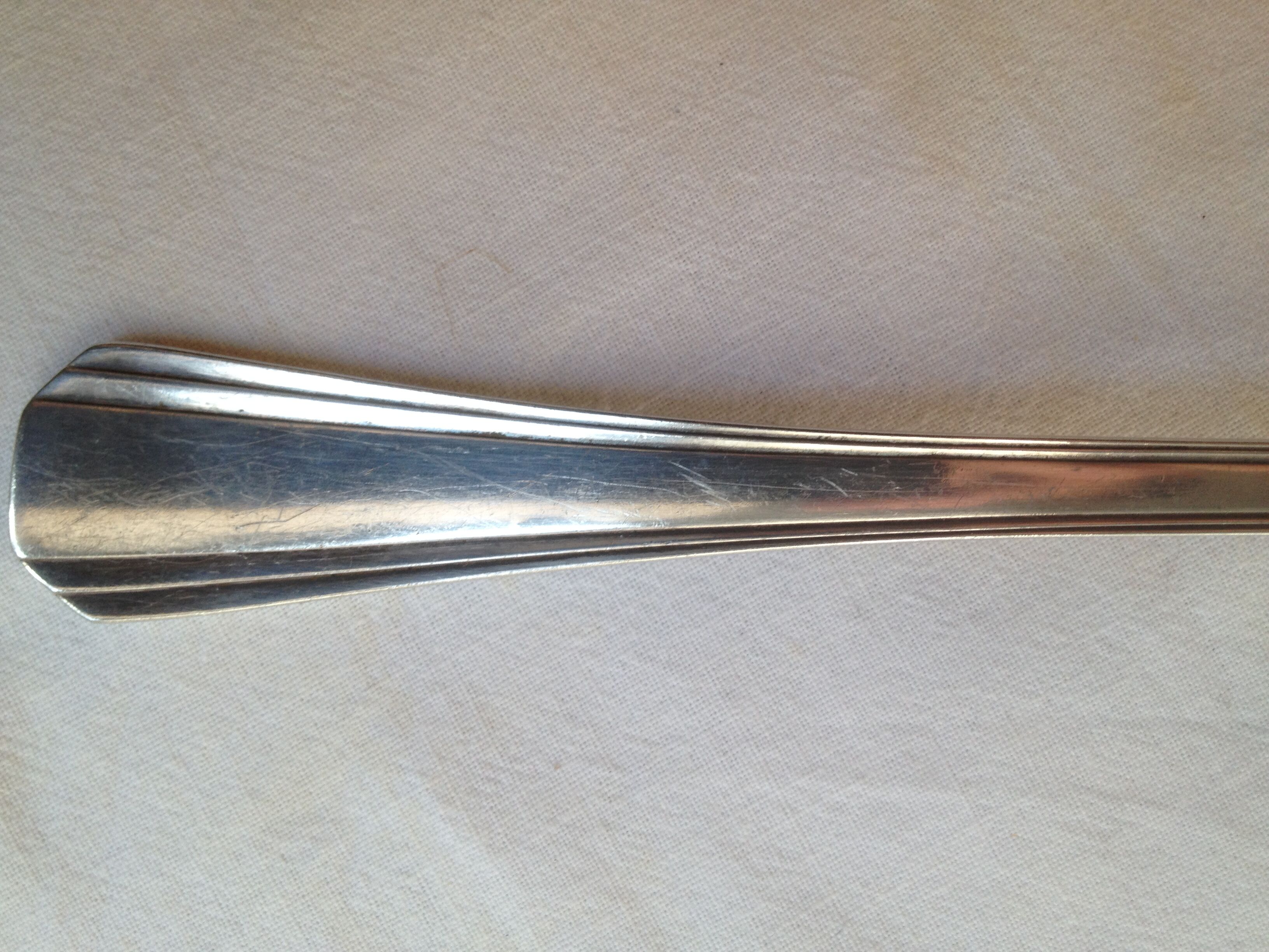 Cream ladle, Christofle, Boreal model in silver metal