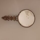 Brass hand mirror, 10 cm