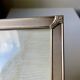 Art deco cadre couleur argent 28,5 cm x 14,5 cm verre convexe