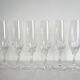 8 flûtes à champagne en cristal ciselé vintage