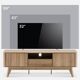 Mid-Century Modern Sideboard with Waveform Panel for TVs up to 50 Inch, Storage Sideboard