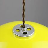 Lampe à Suspension Space-Age en Plexiglas Jaune, années 70