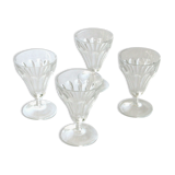 4 old foot glasses for cooked wine