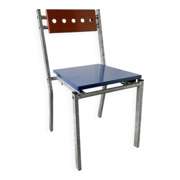 Chaise Ateliers J&J en acier galvanisé et tôle laquée, années 2020