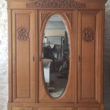 Solid oak dressing cabinet