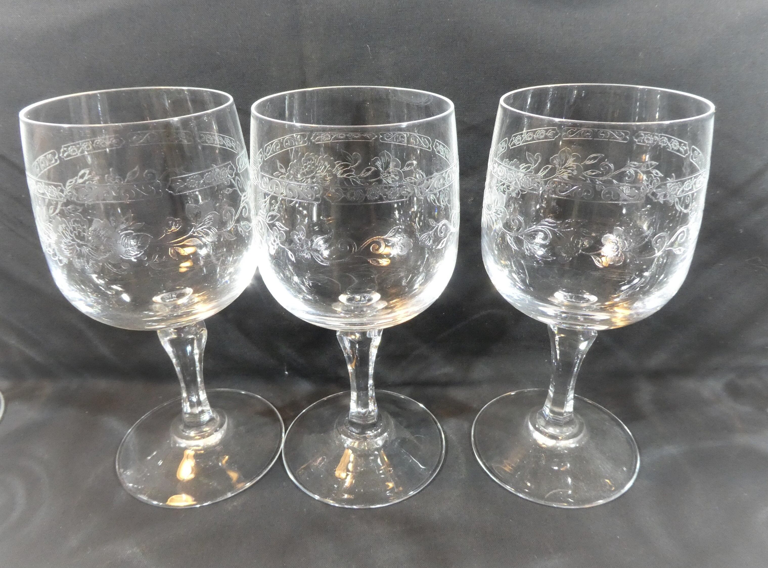 9 crystal wine glasses
